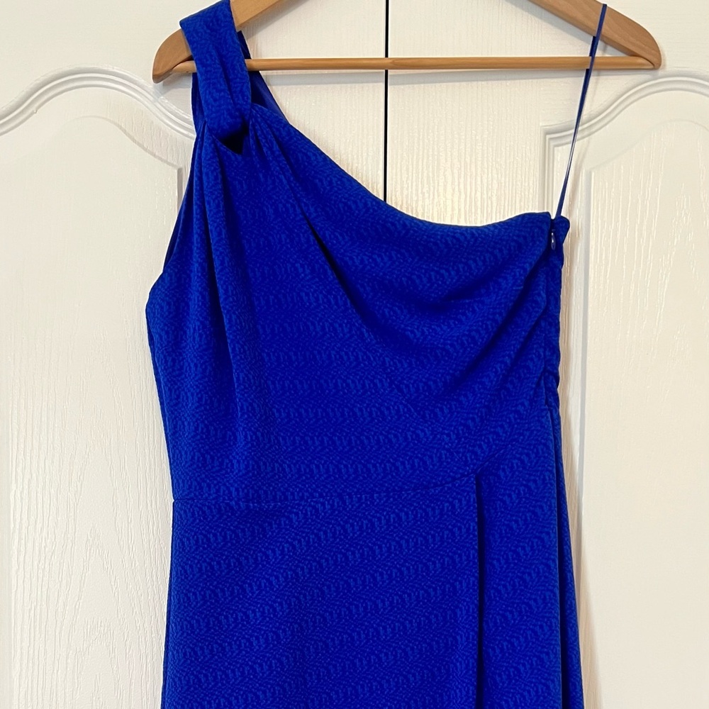 Banana Republic Blue One Shoulder Sheath Dress